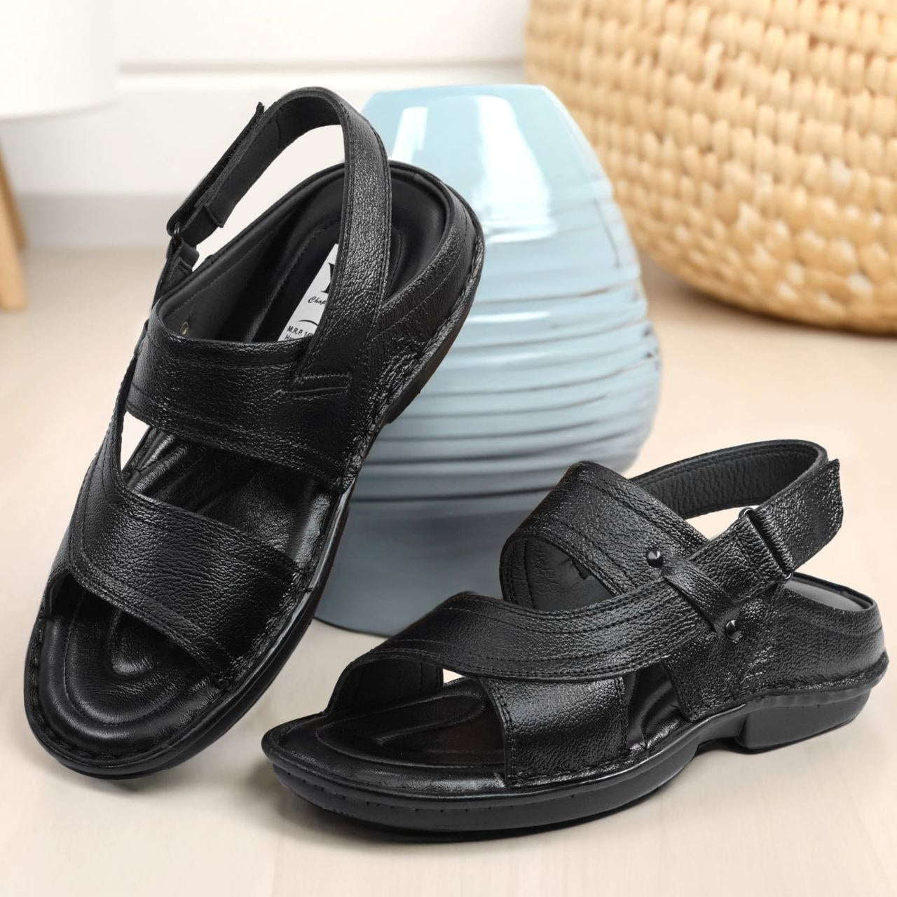 Ultra Comfort Sling Back Sandal (Black Premium)