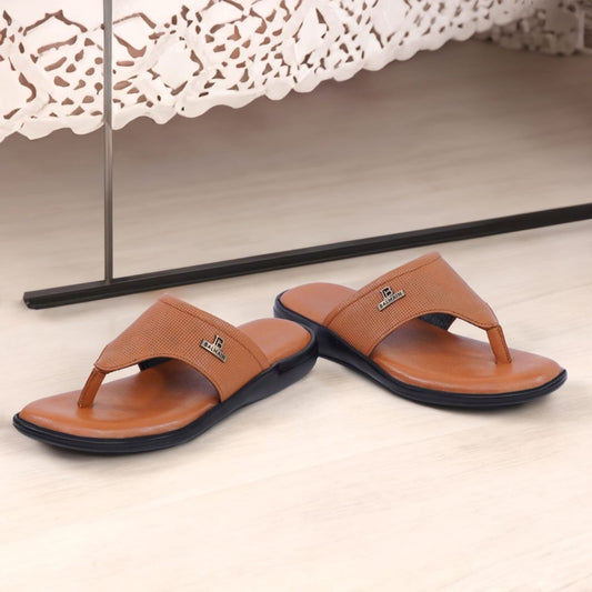 Elite Comfort Toe Ring Slide (Tan Brown Premium)