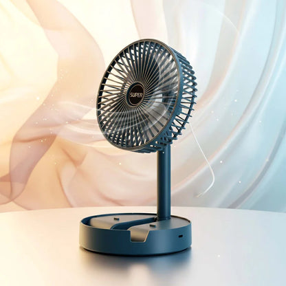 Foldable Mini Desk Fan – Adjustable Height & Angle Table Fan (1 Pc)
